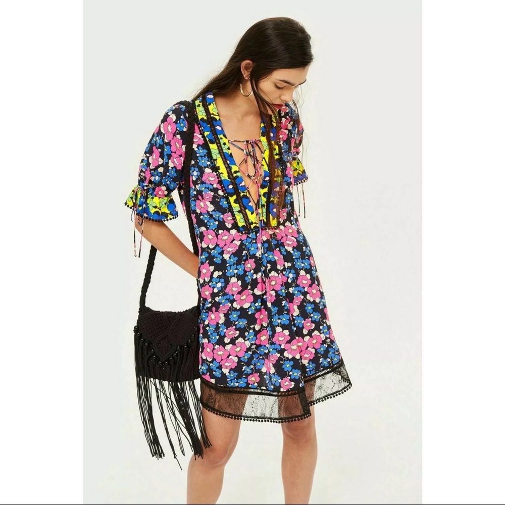 Topshop Floral Multicolor Dress
